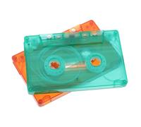 TOBBOMEY 2pcs Blank Cassette Tape Cases Retro Colored Empty Audio Tapes for DIY Decor Recording Projects Vintage Music Storage for Home Studio Classroom Organization