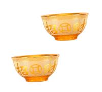 TOBBOMEY 2pcs Ceramic Offering Bowls for Buddhist Worship Thick Smooth Water and Rice Bowls with Anti-Skid Base Decorative Ritual for Temple Home Altar and Meditation Ambience