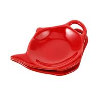TOBBOMEY 2pcs Ceramic Teabag Holder Reusable Teapot Shaped Tea Bag Rest and Sauce Dish for Kitchen Multipurpose Coaster and Spoon Rest for Tea Lovers