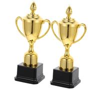 TOBBOMEY 2pcs Competition Award Trophies Creative S First Place Winner Trophy for Sports Games and Party Decoration