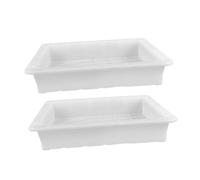 TOBBOMEY 2pcs Concrete Brick Molds for Pathway DIY Paving Sidewalk Mold Plastic Patio Walkway Tile White for Garden Courtyard Driveway