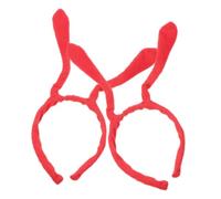 TOBBOMEY 2pcs Cute Antenna Headband with Sparkle Red Party Hair Hoops for Halloween Cosplay School Plays Dance and Special Occasion Accessories