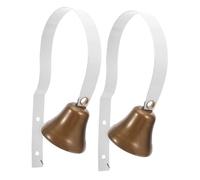 TOBBOMEY 2pcs Cute Dog Door Bell Vintage Puppy Training Bells for Wall Hanging Adjustable Metal Pet Doorbell for Potty Training
