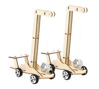 TOBBOMEY 2pcs DIY Educational Gravity Car Kit for Science Learning for Hands Stem Experiment Enhances Coordination and Intellectual Development Through Gravitational Model Random Color