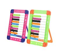 TOBBOMEY 2pcs Educational Abacus Lightweight Portable Plastic Counting for Boys and Early Math Learning Aid with Bright Colors for Numeracy Development Random Color