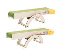 TOBBOMEY 2pcs Electric Conveyor Belt Stem Model DIY Assembly Kit for Preschool Science Learning Practical Break-resistant Engineering Conveyor for Interactive Educational Projects