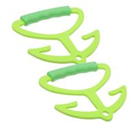 TOBBOMEY 2pcs Ergonomic Grocery Bag Carrier Handle Light Green Comfortable Non-Slip Shopping Tote Grip for Daily Use Even Weight Distribution to Protect Hands and Fingers