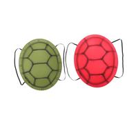 TOBBOMEY 2pcs EVA Turtle Shell Backpack Costume for Adults Lightweight Tortoise Cosplay Accessory for Halloween Carnival School Plays with Green and Red Shells