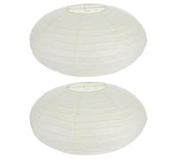 TOBBOMEY 2pcs Foldable Paper Lantern Lampshades Beige Shape for Home Decor and Party Hanging Light Shades Decorative Paper Lamp Covers