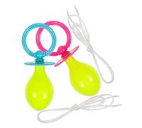 TOBBOMEY 2pcs Giant Pacifier Prop Lightweight Plastic Jumbo Fake Pacifier Costume Accessory for Adults Party Themed Events Halloween Cosplay Pink Blue