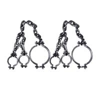 TOBBOMEY 2pcs Halloween Plastic Shackles Prison Costume Accessories Realistic Prop for Spooky Party Decorations Haunted House and Cosplay Use
