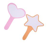 TOBBOMEY 2Pcs Handheld Dry Erase Scoring Boards with Erasable Writing Surface, Small Lightweight Whiteboards for Voting, Auctions, and Quick Response Games, Orange Heart Designs