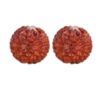 TOBBOMEY 2pcs Handheld Huanghuali Wood Massage Balls, Chinese Wenwan Acupressure Decompression Ornaments for Stress Relief and Desktop Decoration