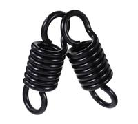 TOBBOMEY 2PCS Heavy Duty Hammock Chair Springs Φ Black Closed Loop Design Load Bearing Extension Hooks for Porch Swing Outdoor Patio Furniture Hanging Chair Fixing Kit