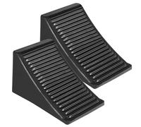 TOBBOMEY 2pcs Heavy Duty Rubber Wheel Blocks Nonslip Tire Chocks for Garage Travel Trailers Campers Secure Vehicle Easy Installation Versatile Use for Cars Rvs