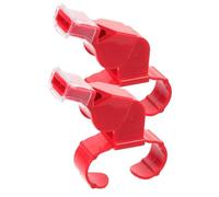 TOBBOMEY 2pcs High-volume Emergency Whistles with Rings for Coaches and Referees Loud Crisp Sports Whistles for Outdoor Basketball Soccer Volleyball and Portable for Adults