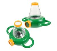 TOBBOMEY 2pcs Insect Observation Box with Built Magnifying Cover Educational Biological Viewer for Portable Collecting Kit for Insects Leaves Flowers Rocks and Shells Plastic Explorer in