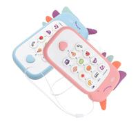 TOBBOMEY 2pcs Interactive Simulation Mobile Phone with Music Educational Content for Audio Cognitive Development Parent Bonding
