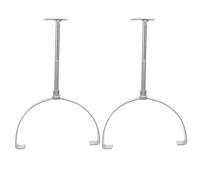 TOBBOMEY 2PCS Lightning Protection Bracket: Adjustable Roof Tile Clamp Mount - Iron Holder for Air Terminals and Down Conductors on Clay/Spanish Tile Roofs