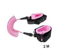 TOBBOMEY 2PCS Lost Wristband with Strap and Locking Rotating Head Comfortable Safety Bracelet for Prevents Wandering in Crowds and Public Places Pink