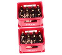 TOBBOMEY 2pcs Magnetic Beer Bottle Openers Red Box Shaped Opener for Parties and Bars for Easy Cap Removal and Home Bar Use