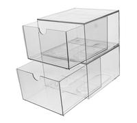 TOBBOMEY 2pcs Makeup Organiser Boxes Storage Containers Skincare Holder Bathroom Countertop Organizer Face Towels Storage Box
