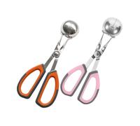 TOBBOMEY 2pcs Meatball Maker Small Stainless Steel Scoop with Slip Handles for Kitchen Meatball Making Tools Efficient Former for Home Cooking and Family Meals
