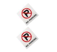 TOBBOMEY 2pcs No Parking Sign Stickers Self-adhesive Reflective Weatherproof Parking Warning for Driveways Streets Acrylic Material Clear Messaging Prevent Unauthorized
