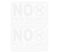 TOBBOMEY 2pcs No Pets Allowed Vinyl Signs Transparent Weatherproof No Dogs Allowed Stickers for Store Restaurant Office Smooth Surface Reusable Adhesive Protection