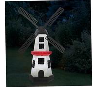 TOBBOMEY 2pcs Plastic Windmill Blades Replacement for Solar Garden Windmill Parts Accessories for Stable Kinetic Garden Decor