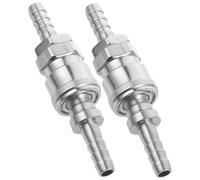 TOBBOMEY 2pcs Pneumatic Quick Connectors Air Tube Straight Fittings Silver Mini Screw Type Air Hose Compressor Connectors for Industrial Use Random Style