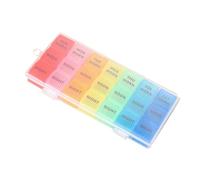 TOBBOMEY 2pcs Portable Medicine Storage Case Pill Organizer Box Lightweight for Daily Use Travel Patients