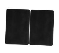 TOBBOMEY 2pcs Professional Poker Card Mat Non Slip Close Up Performance Pad for Coin and Card Tricks Portable Black Cloth Rubber Surface