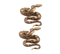 TOBBOMEY 2pcs Realistic Fake Snake PVC Simulation Animal Model for Science Education and Pranks Lifelike Reptile Figurines for Home School Museum Learning and Play