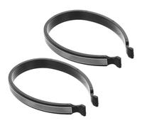 TOBBOMEY 2pcs Reflective Bicycle Pant Leg Clips Cycling Trouser Bands Safety Ankle Straps Gray Mountain Bike Riding Gear