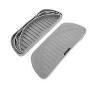 TOBBOMEY 2pcs Refrigerator Drip Tray Silicone Drip Catcher for Fridge Water Dispenser Flexible Grey Mat for Fridges and Machines