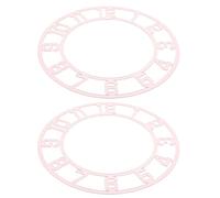 TOBBOMEY 2pcs Round Mirror Wall Clock Dials with Arabic Numerals Acrylic Mirror Decal Stickers for Bedroom Living Home Decor Stylish DIY Clock Face Labels