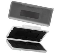 TOBBOMEY 2pcs Shockproof SSD Hard Drive Protective Case Compact Dual Slot Storage Box with Buckle Closure PP Material Soft Foam Lining for Secure Carrying and Vibration Protection Grey