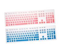 TOBBOMEY 2PCS Silicone Keyboard Protector Cover for Dustproof Skin with Design Compatible with Dell One Desktop Keyboards Gradient Easy to Use