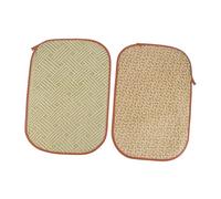 TOBBOMEY 2pcs Small Animal Cooling Grass Mat Natural Rabbit Bunny Cooling Mat for Guinea Pig and Hamster Summer Heat Relief Random Color