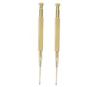 TOBBOMEY 2Pcs Solid Copper Ear Acupressure Probe with Built in Spring Body Point Detection Tool for Safe Pressure Therapy and Spot Finding in Acupuncture Practice