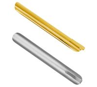 TOBBOMEY 2Pcs Stainless Steel Bread Crumb Scraper with Fixed Clip Handle Portable Bakery Essential for Quick Desktop Cleanup Lightweight Crumb Picker for Servers and Home Use Gold Silver