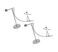 TOBBOMEY 2Pcs Surfing Men Balancing Physics Desktop Ornament Office Decoration Creative Gravity Art Gift for Home and Living