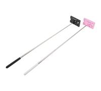 TOBBOMEY 2Pcs Telescopic Parking Card Holder Sticks for Car Parking Aid Garage Use Stretchable Contactless Toll Payment Rods in Pink and Black Reacher Grabber Tool