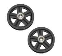 TOBBOMEY 2pcs Thick Hanging Rail Wheels with High-durability Bearings for Sliding Barn Doors Smooth Glide Door Rollers for Heavy-duty Gate and Furniture Tracks