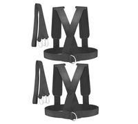 TOBBOMEY 2pcs Training Belt with Padded Shoulder Straps for Running Speed and Strength Training Non-slip Weight-bearing Fitness Bands for Outdoor Sled Pulling and Professional Sports Teams