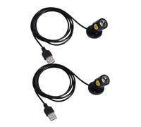 TOBBOMEY 2Pcs USB LED Cabinet Spotlights White Light Small Display Case Lighting for Jewelry Watches Showcase Home Decor Indoor