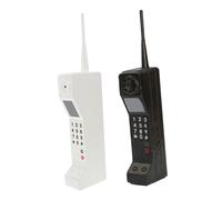 TOBBOMEY 2pcs Vintage Retro Brick Phone Ornament Iron Fake Mobile Phone Statue for Home Office Decor Compact Space-saving Classic Telephone Model Stylish Party Decoration