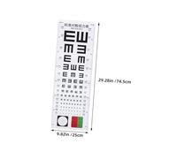 TOBBOMEY 2pcs Visual Testing Charts for Eye Examination Printed Wall Hanging Eye Test Charts for Accurate Sight Assessment at Home School Clinic Use
