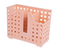 TOBBOMEY 2pcs Wall-mounted Kitchen Cutlery Holder with Draining Space-saving Spoon and Chopstick Organizer for Drying Utensils No-drill Installation Pink